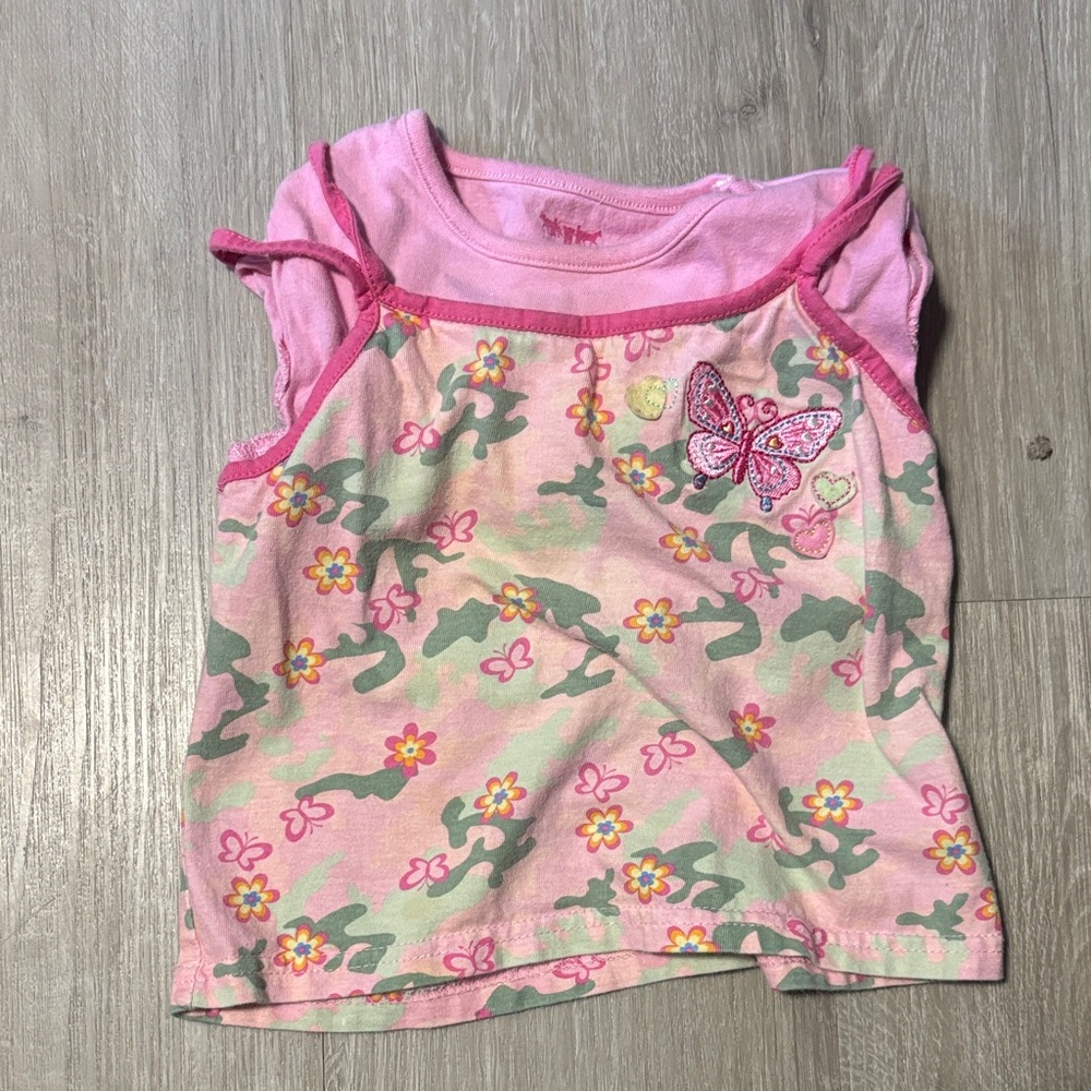 Levi's Pink Butterfly Camisole for‎ Kids